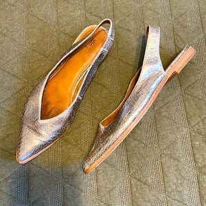 Frye gold flats